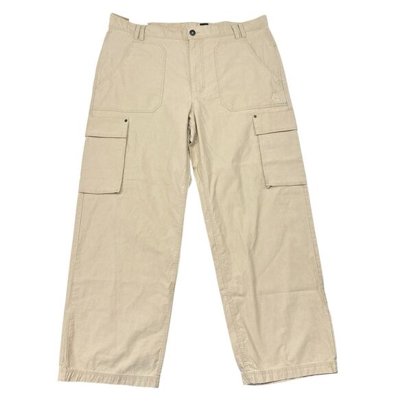 Timberland Cargo Pants Mens Size 42 x 32 Tan Khaki Ripstop Baggy Relaxed Fit NEW - Picture 1 of 8